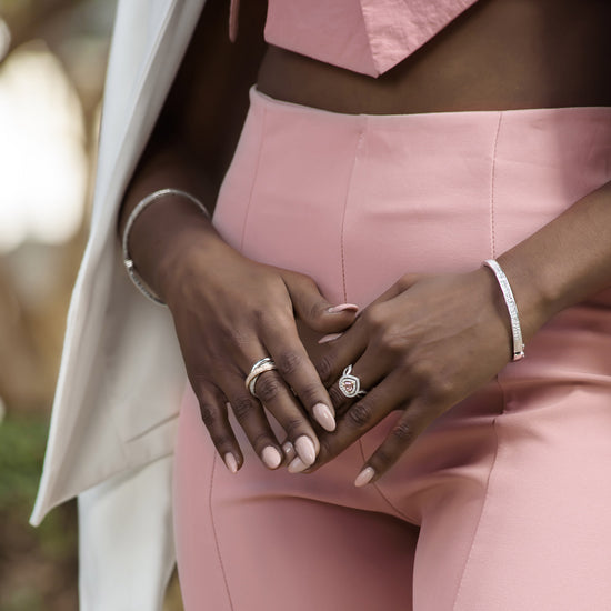 Princess White Diamond Bangle - 3