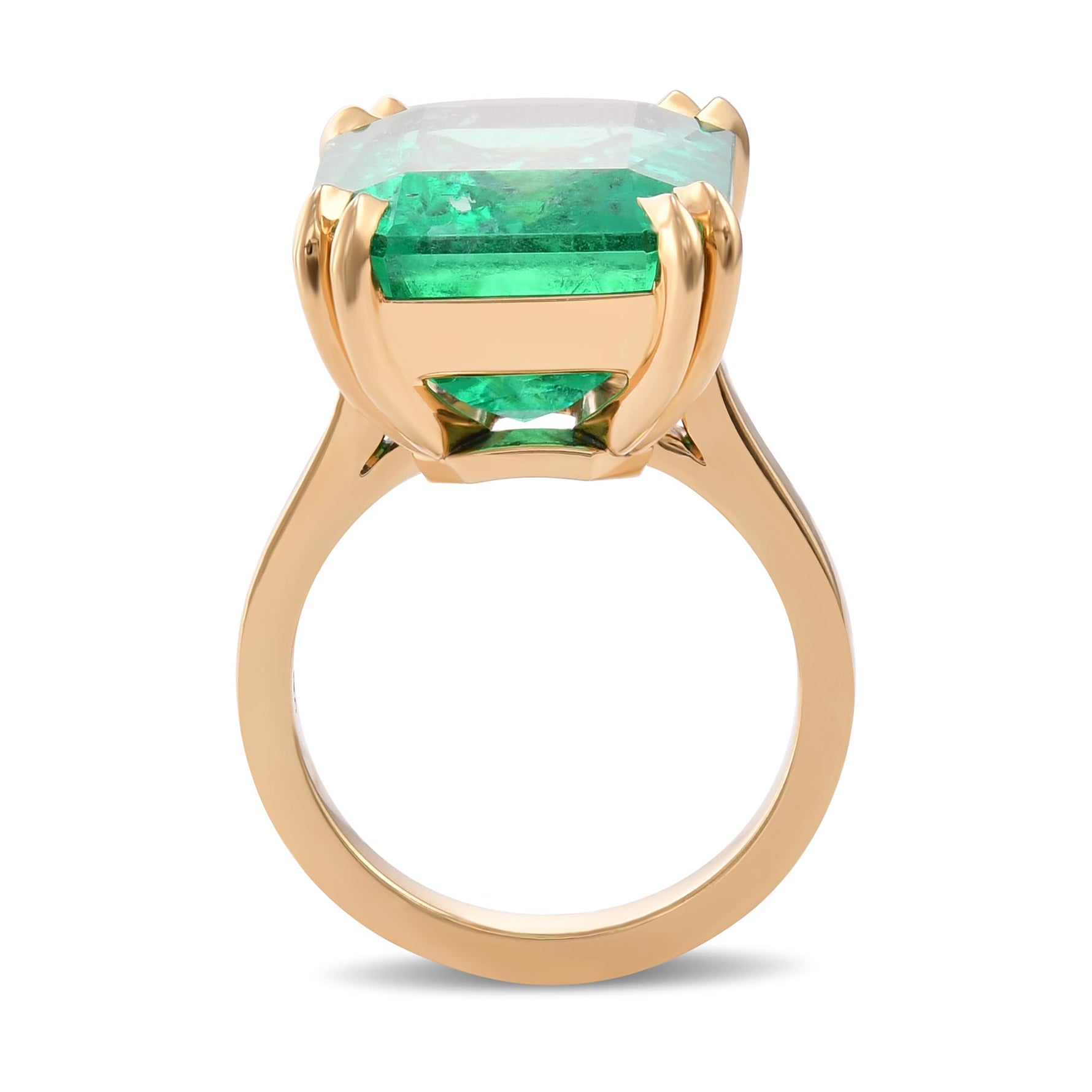 Colombian Emerald stone No Oil Solitaire Engagement Ring AGL GRS - 2