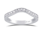 Contoured Milgrain Diamond Wedding Band
