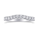 Contoured Diamond Half Eternity Wedding Ring