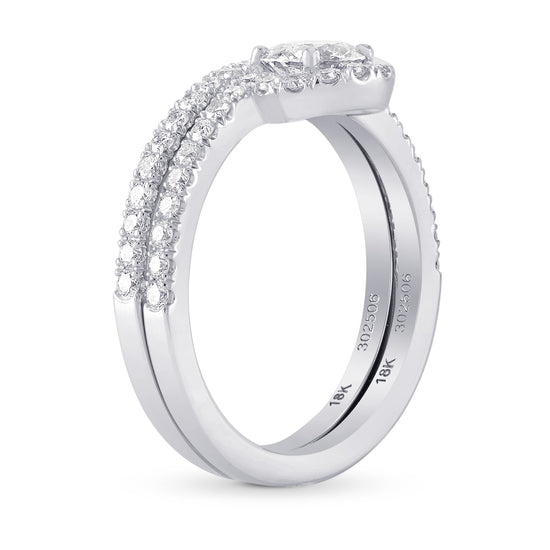 Round Brilliant Wedding Set Ring and Band