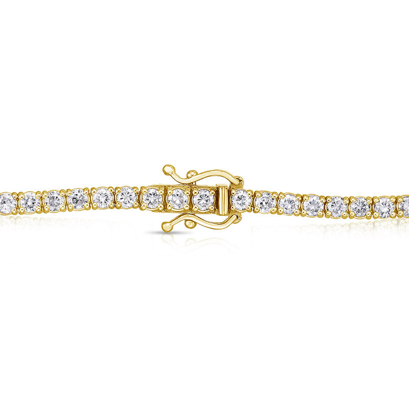 Round White Diamond Tennis Bracelet - 10