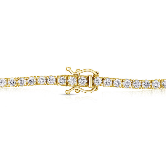 Round White Diamond Tennis Bracelet - 10