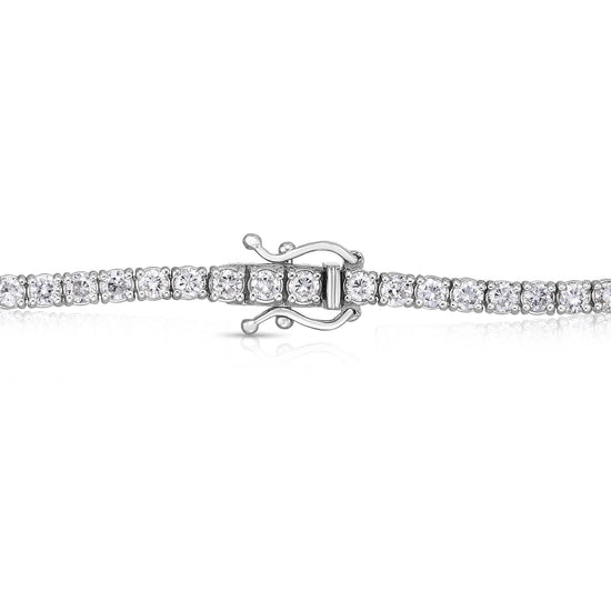 Round White Diamond Tennis Bracelet - 2