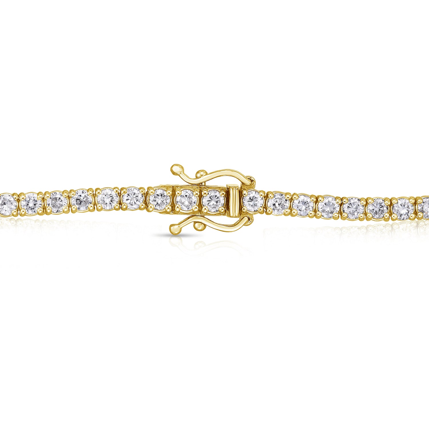 Round White Diamond Tennis Bracelet - 6
