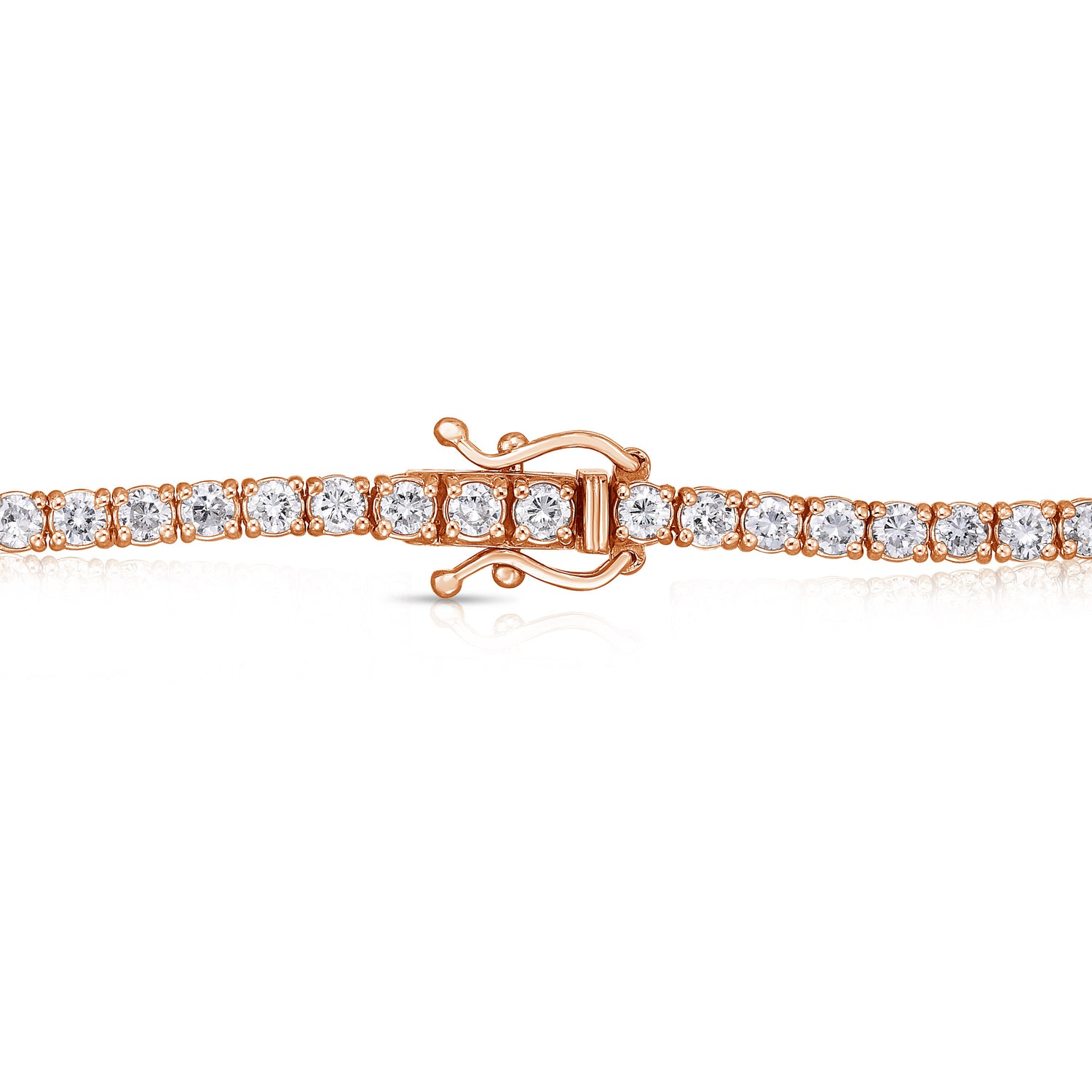 Round White Diamond Tennis Bracelet - 10