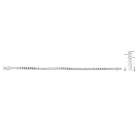 Round White Diamond Tennis Bracelet - 3