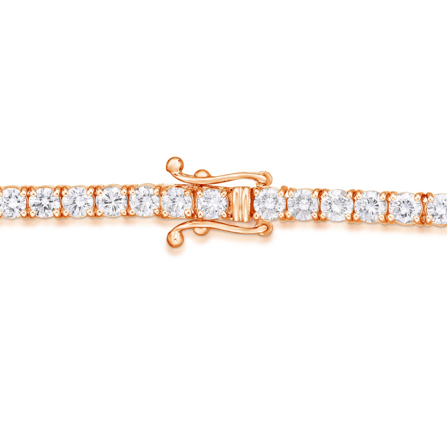 Round White Diamond Tennis Bracelet - 9