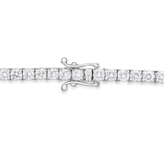 Round White Diamond Tennis Bracelet - 2