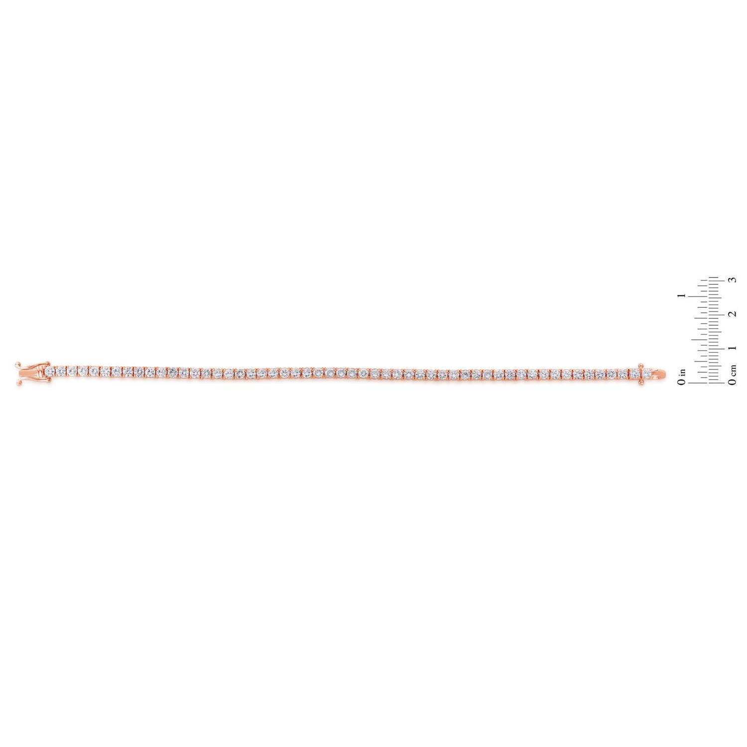 Round White Diamond Tennis Bracelet - 10