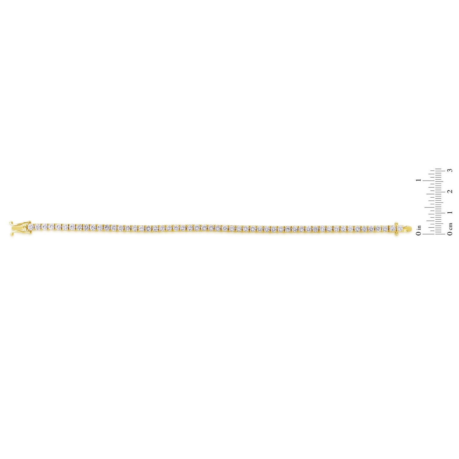 Round White Diamond Tennis Bracelet - 7