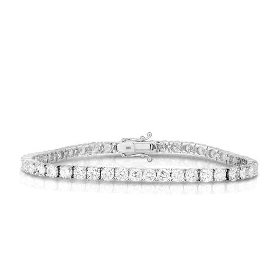 Round White Diamond Tennis Bracelet
