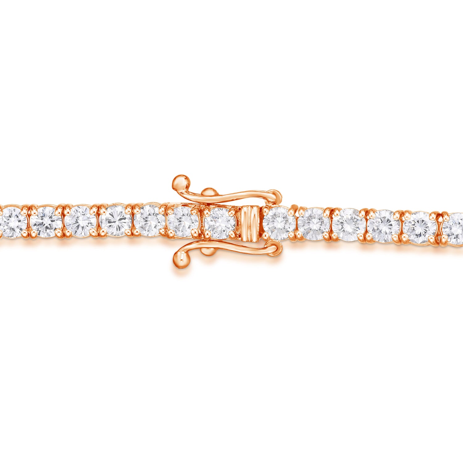 Round White Diamond Tennis Bracelet - 9