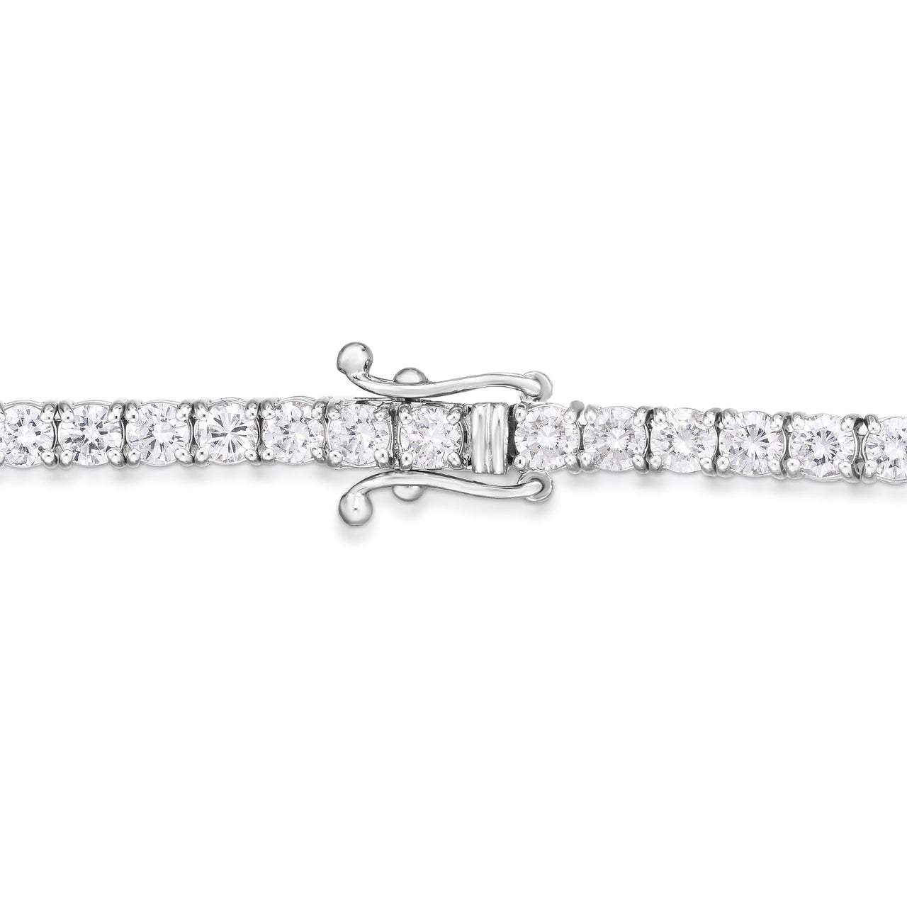 Round White Diamond Tennis Bracelet - 2