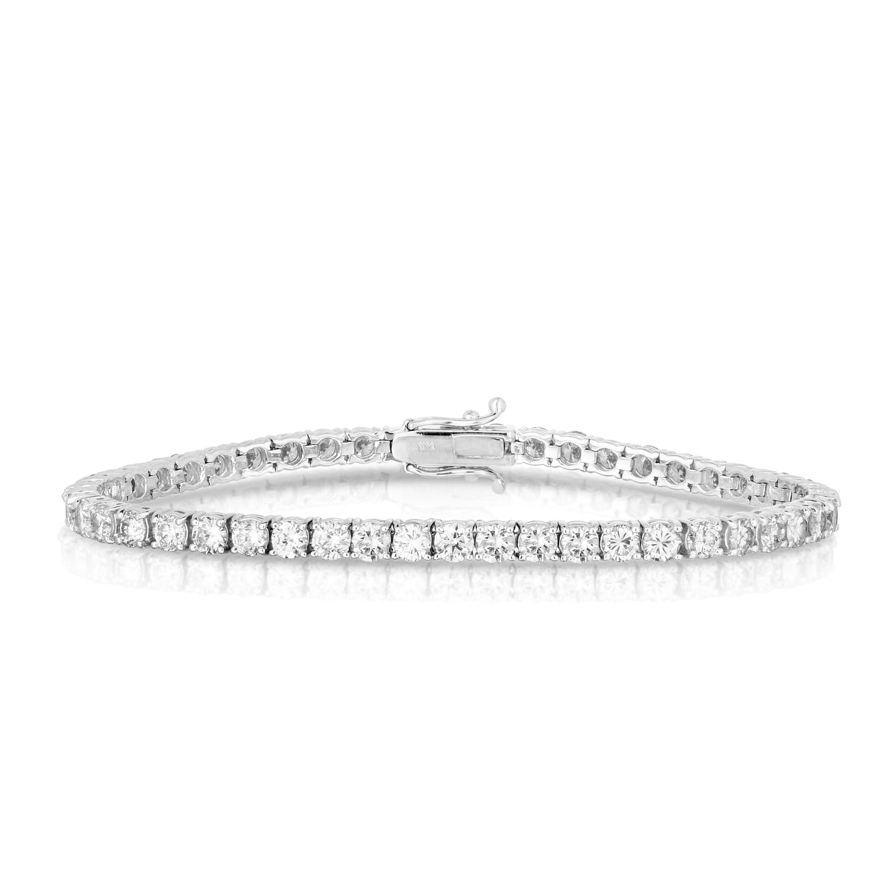Round White Diamond Tennis Bracelet