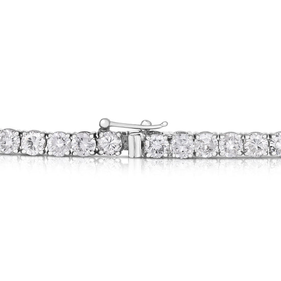 Round White Diamond Tennis Bracelet - 2