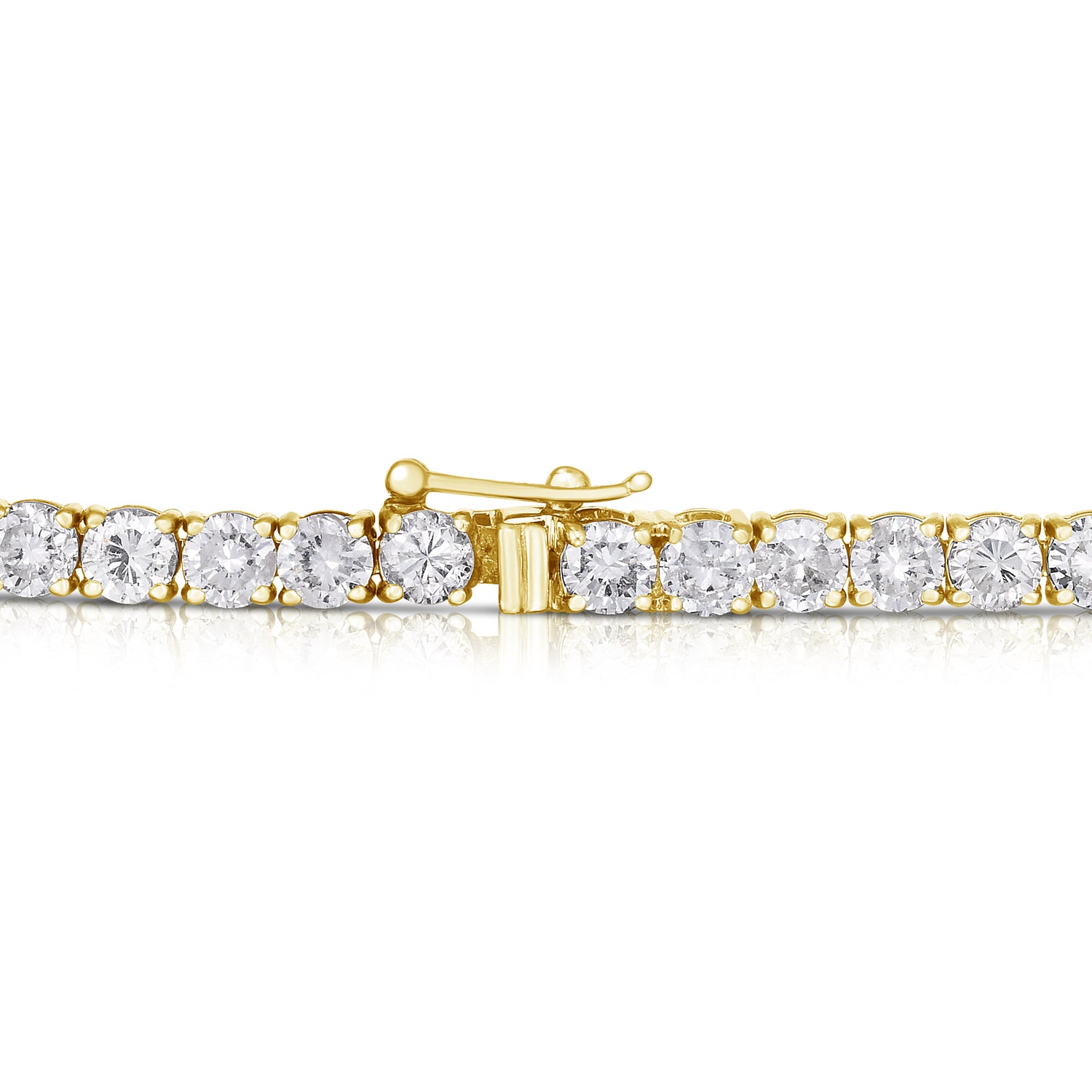 Round White Diamond Tennis Bracelet - 6