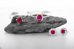 Red Ruby and Diamond Solitaire Pendant