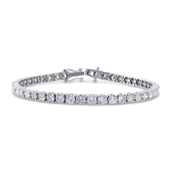 Round White Diamond Tennis Bracelet