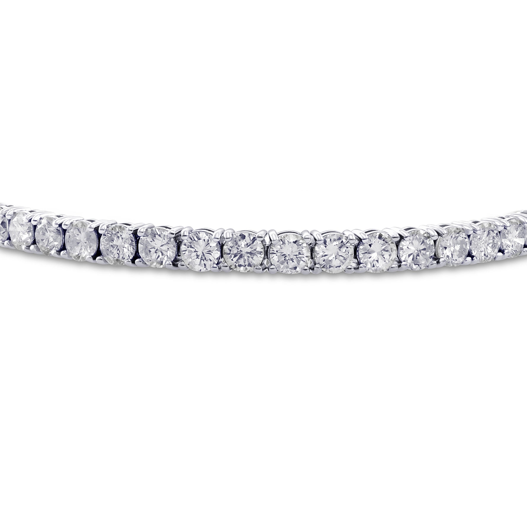 Round White Diamond Tennis Bracelet - 3