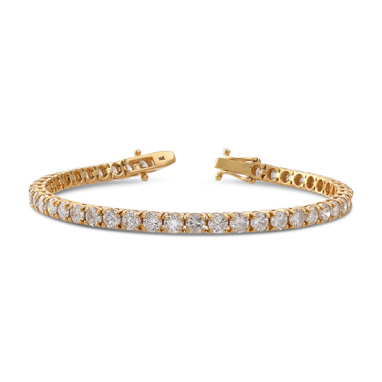 Round White Diamond Tennis Bracelet