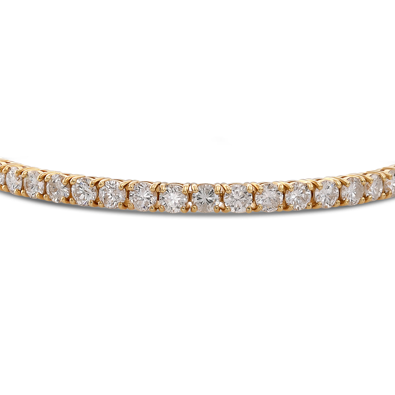 Round White Diamond Tennis Bracelet - 2