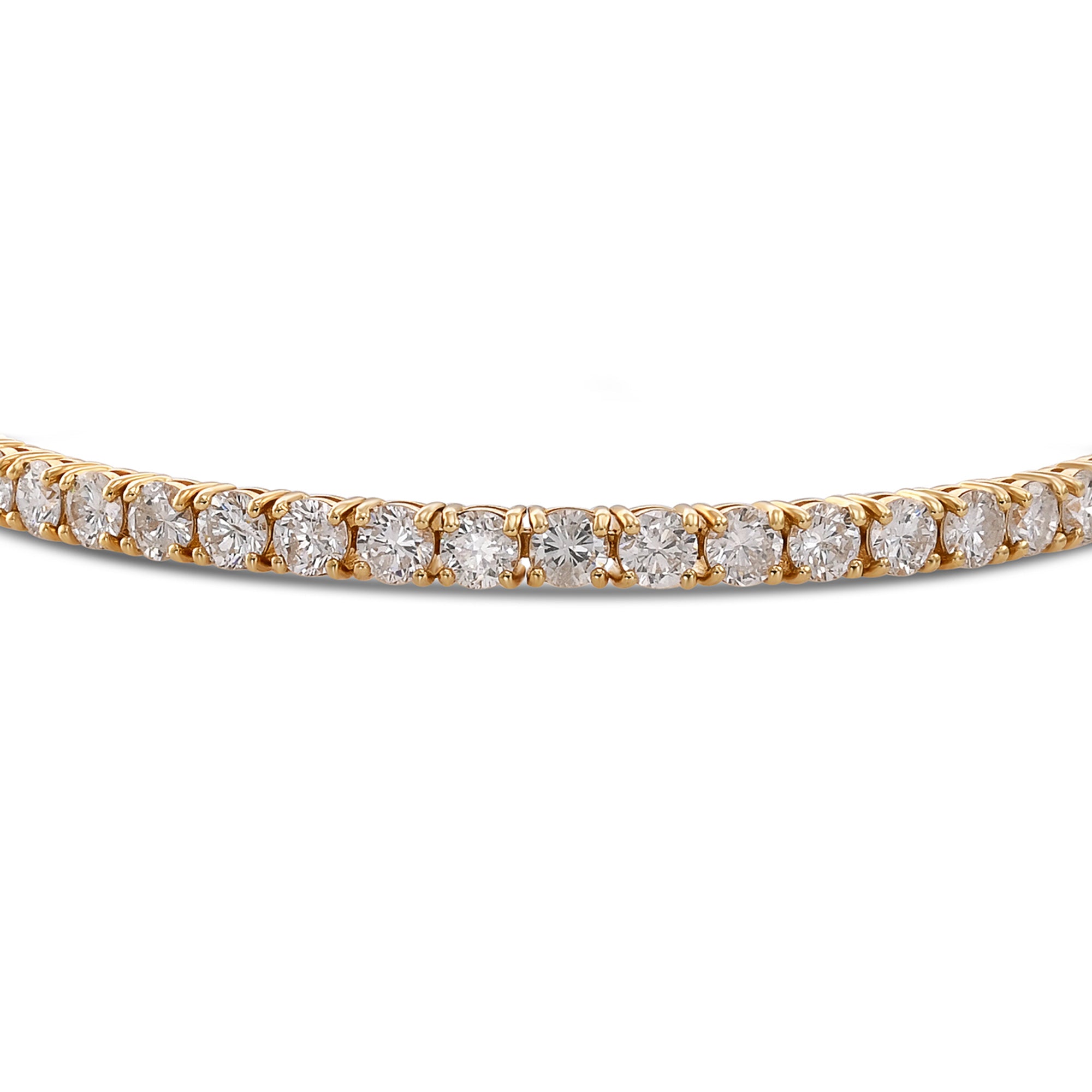 Round White Diamond Tennis Bracelet - 2