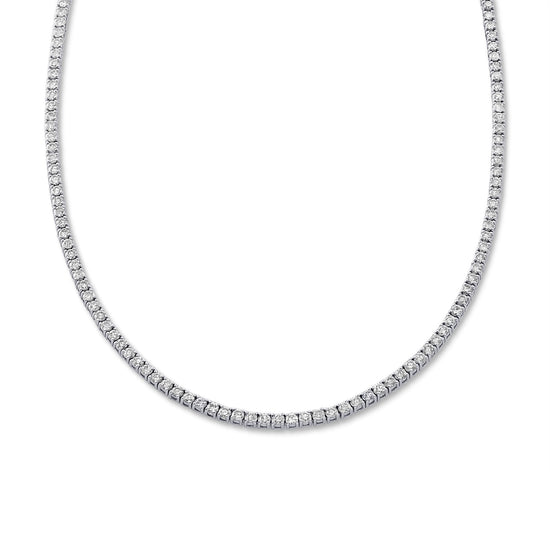 White Diamond Tennis Necklace