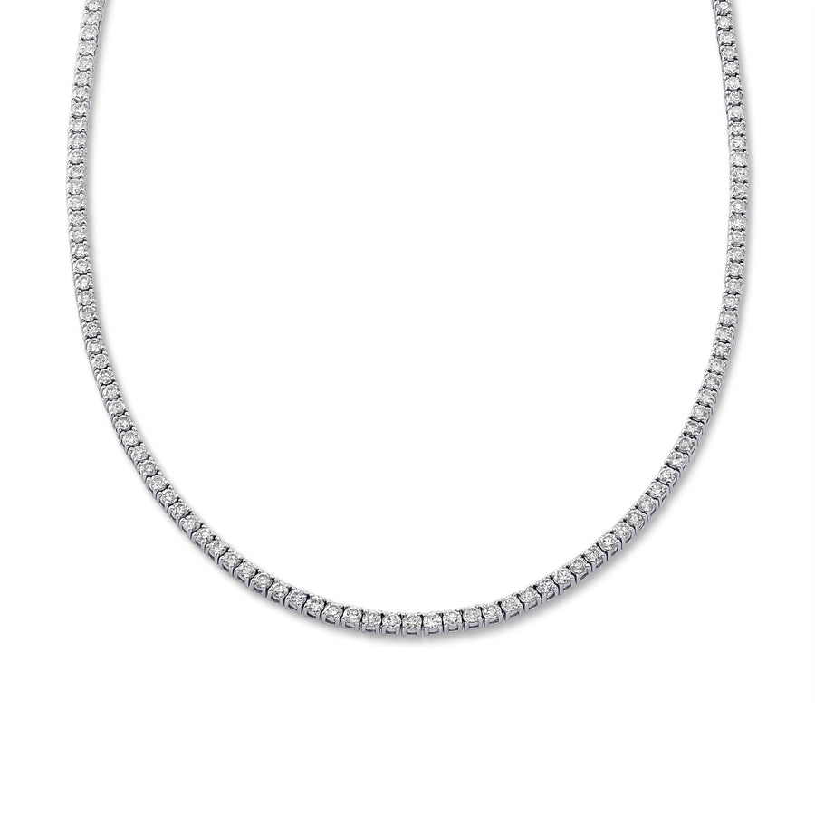 White Diamond Tennis Necklace