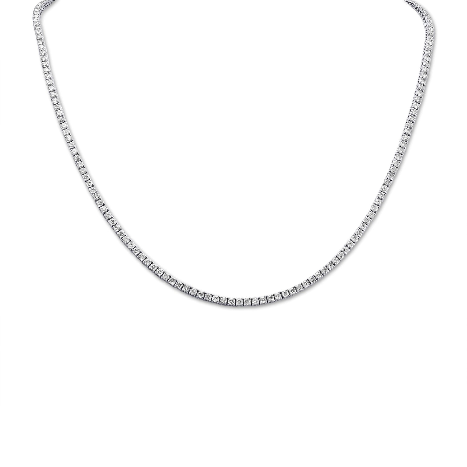 White Diamond Tennis Necklace - 2