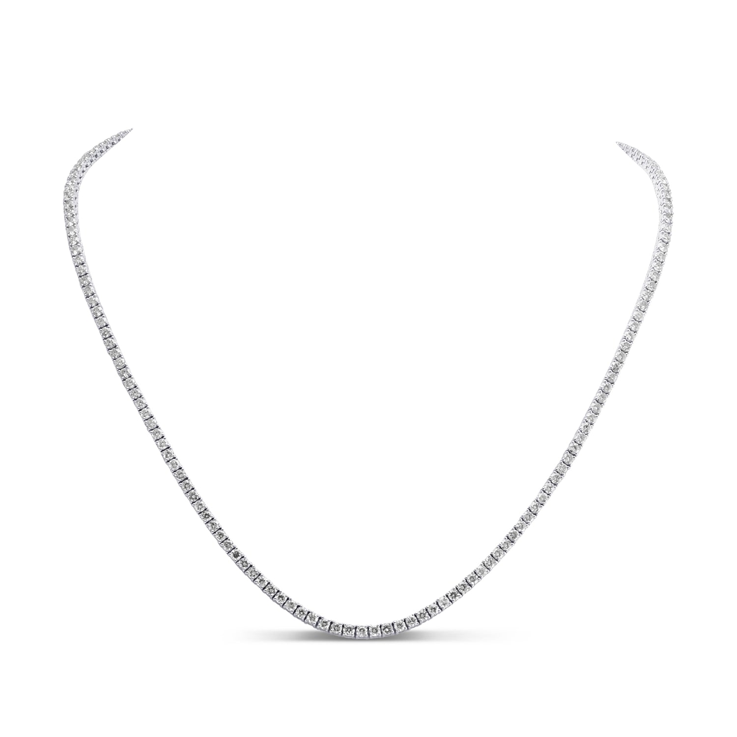 White Diamond Tennis Necklace