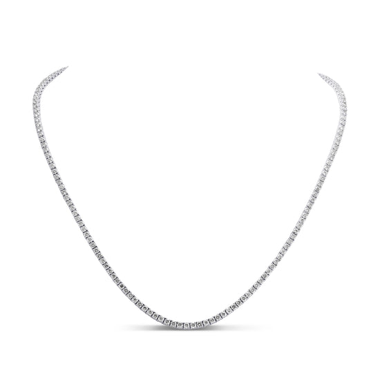 White Diamond Tennis Necklace