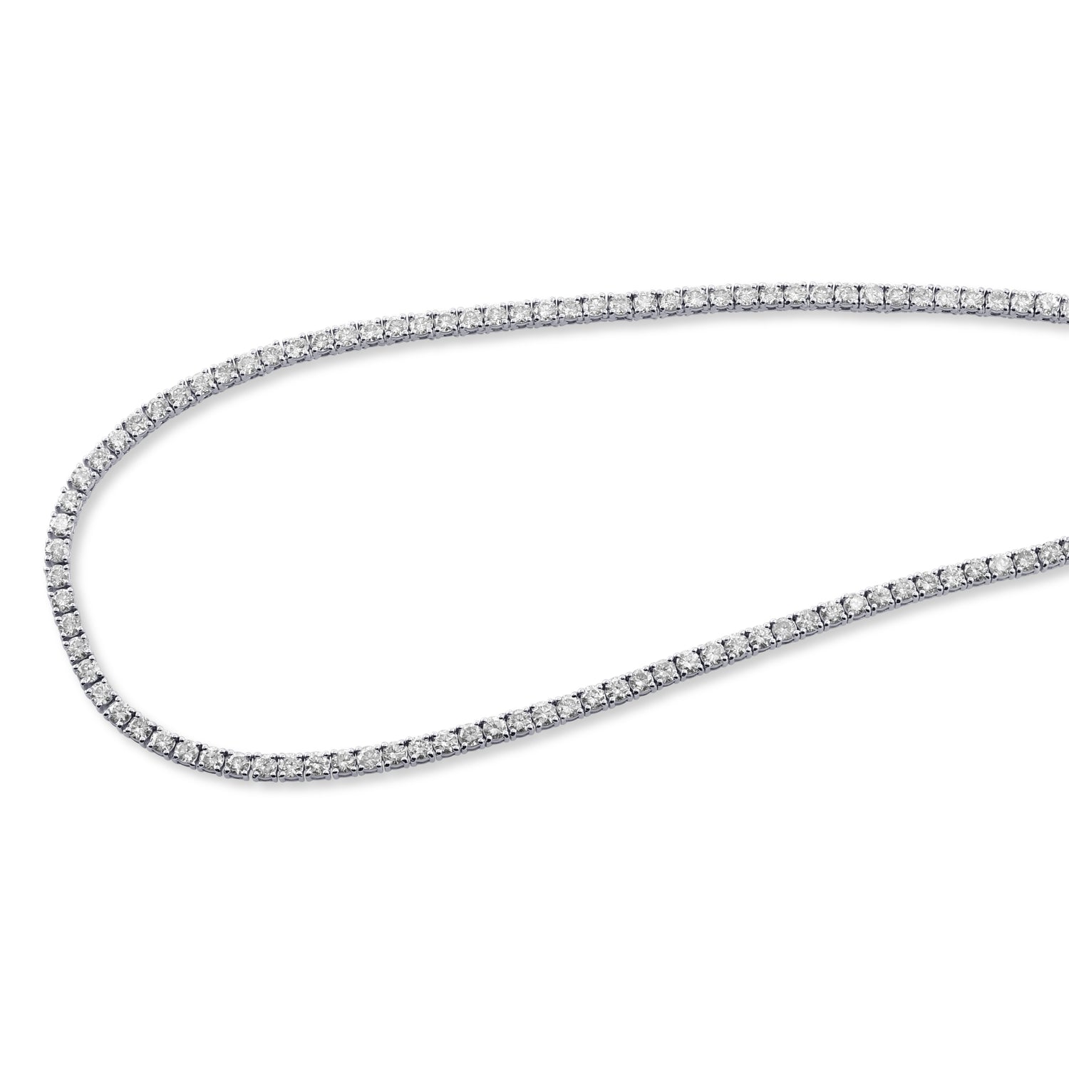 White Diamond Tennis Necklace - 4