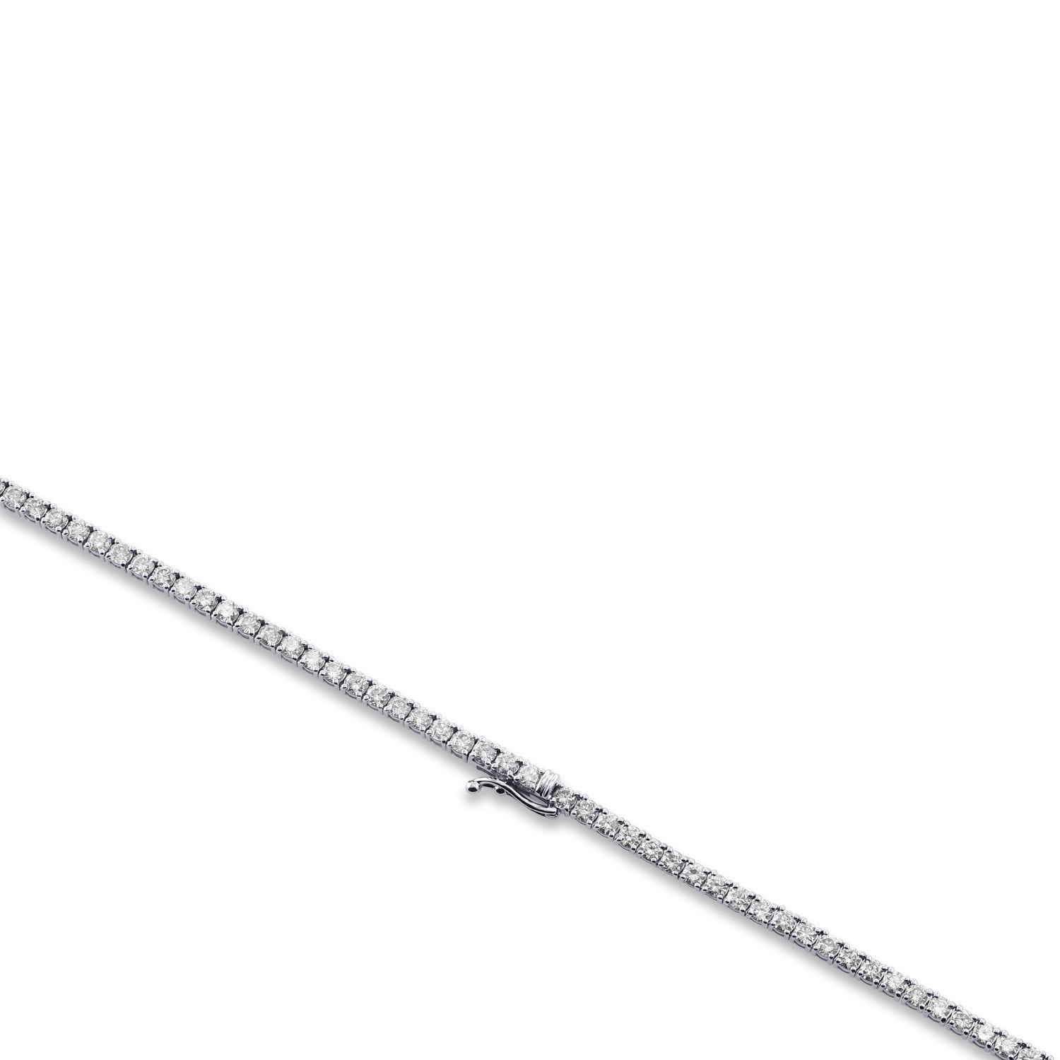 White Diamond Tennis Necklace - 3