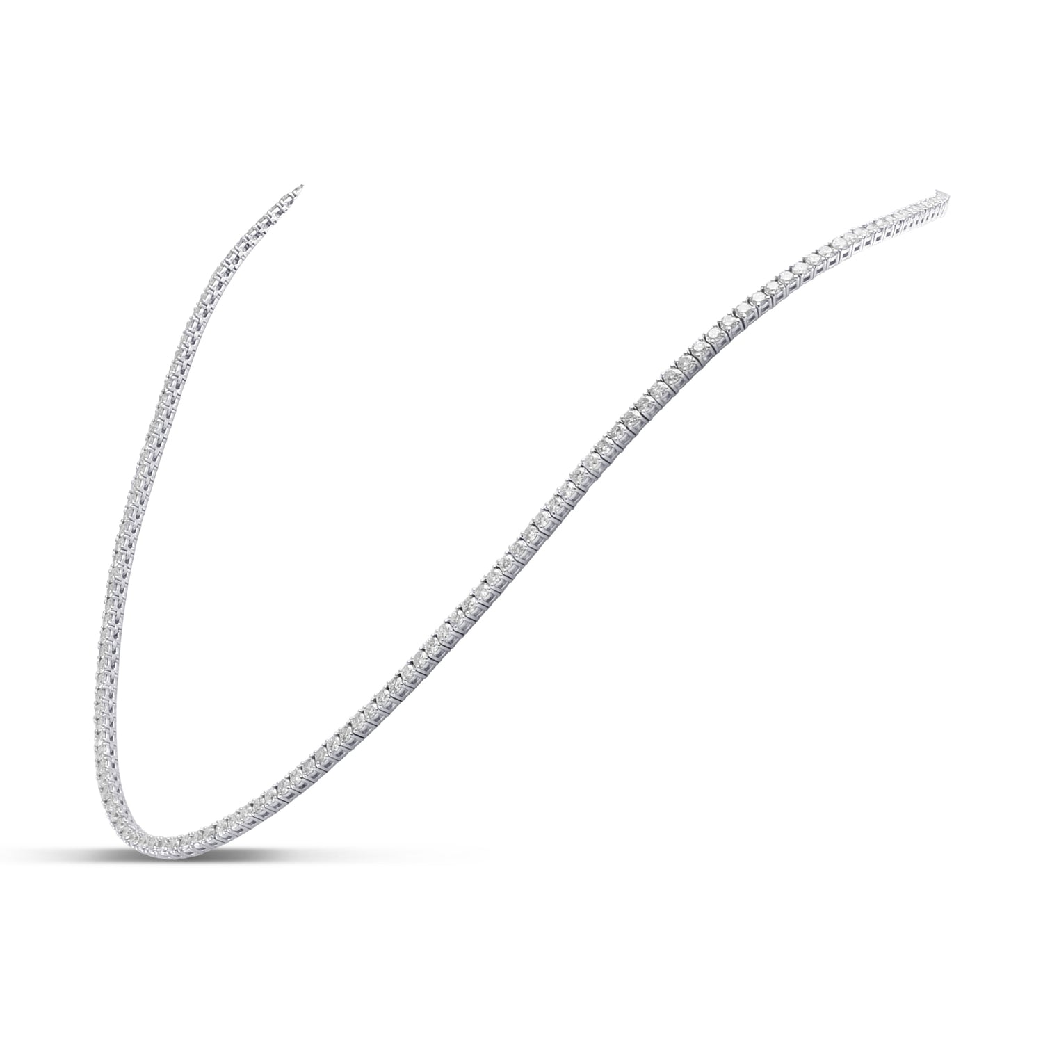 White Diamond Tennis Necklace - 2