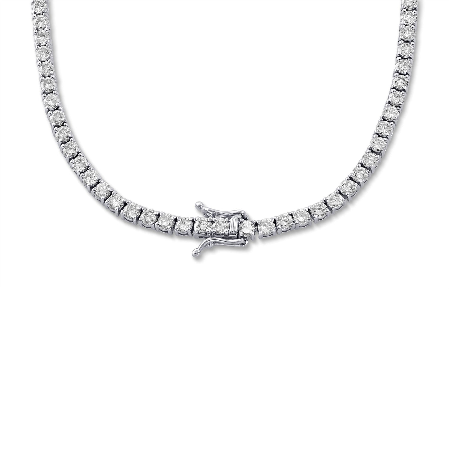 White Diamond Tennis Necklace - 3
