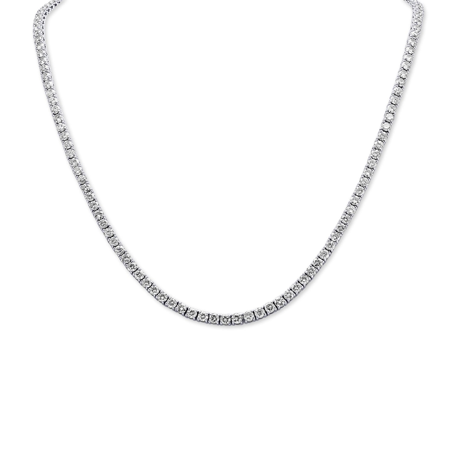 White Diamond Tennis Necklace