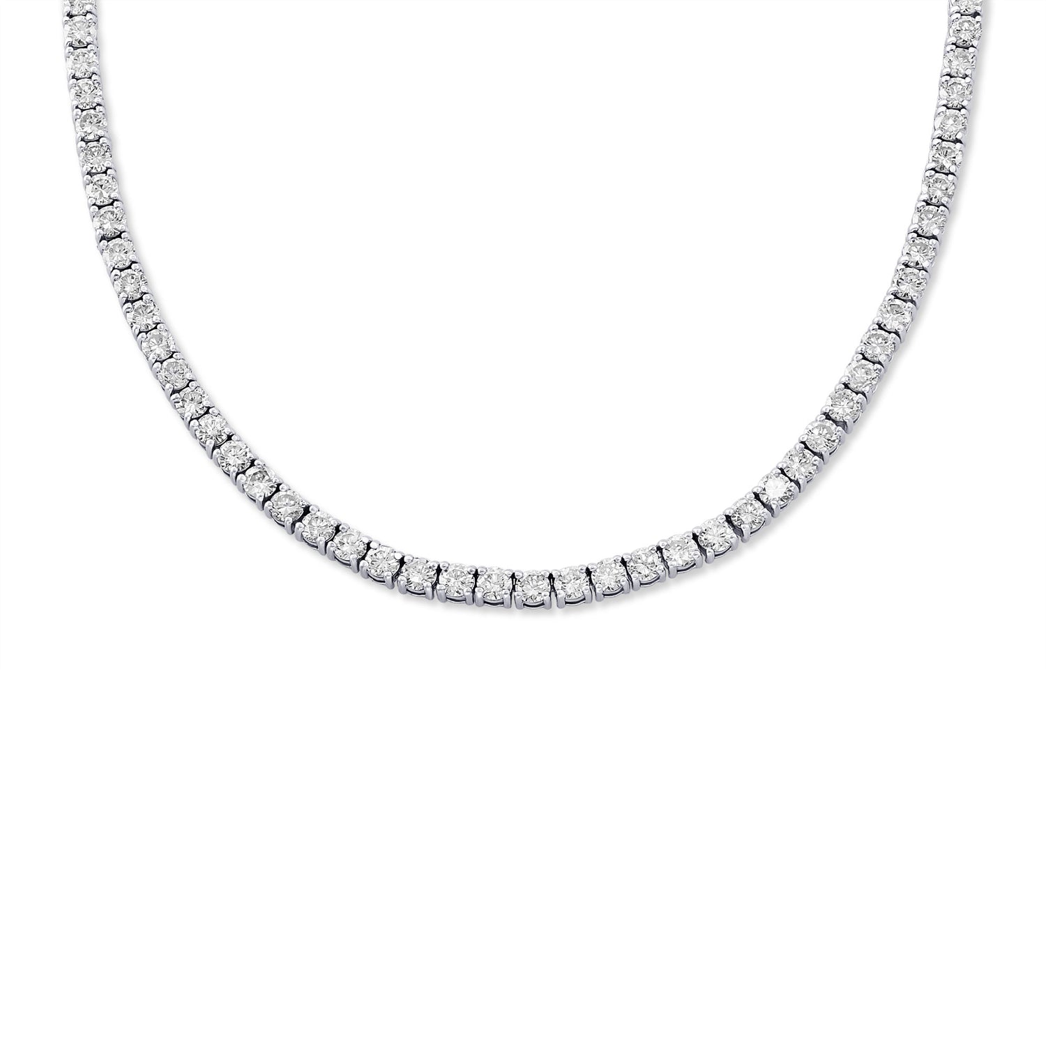 White Diamond Tennis Necklace - 2