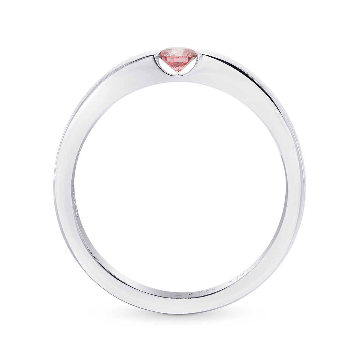 Argyle Fancy Intense Pink Round Diamond Band Ring