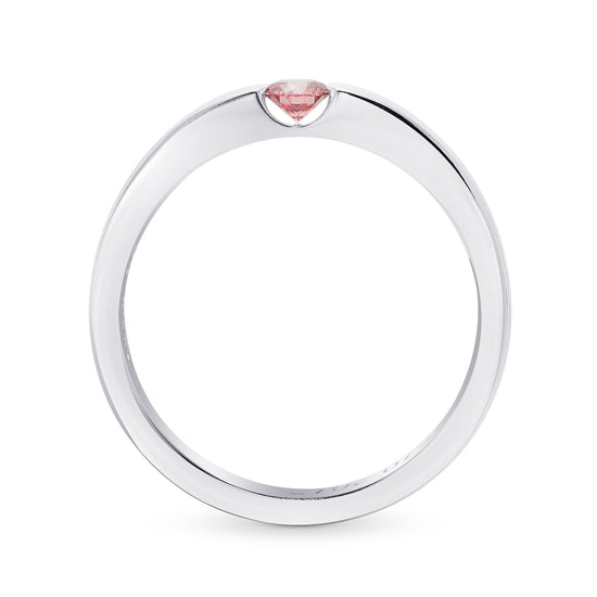 Argyle Fancy Intense Pink Round Diamond Band Ring