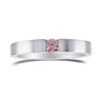 Argyle Fancy Intense Pink Round Diamond Band Ring