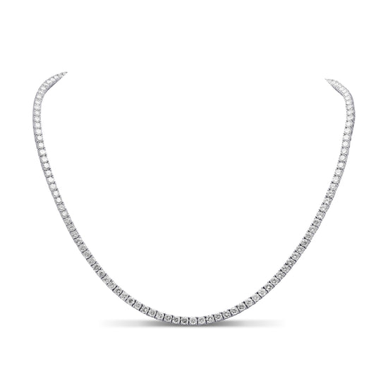 White Diamond Tennis Necklace