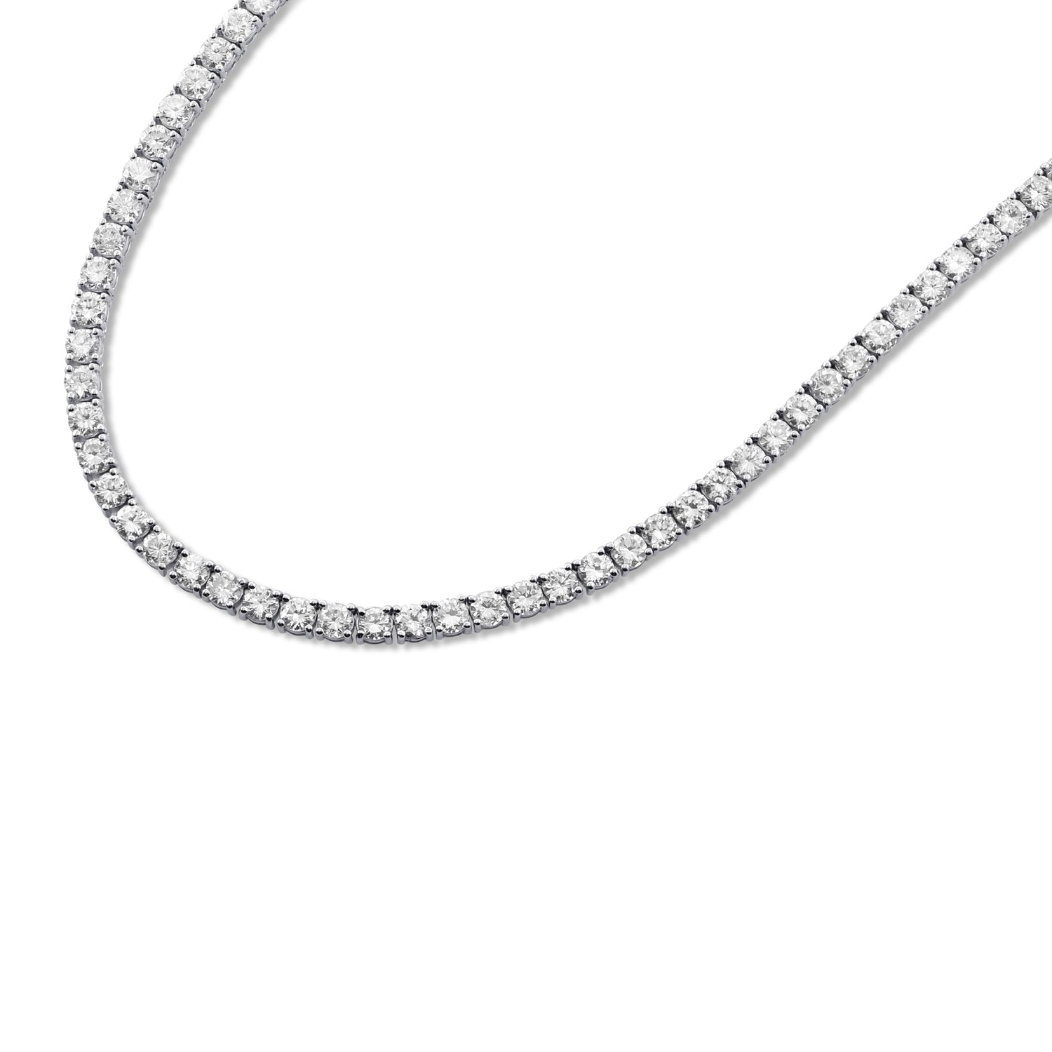 White Diamond Tennis Necklace - 2