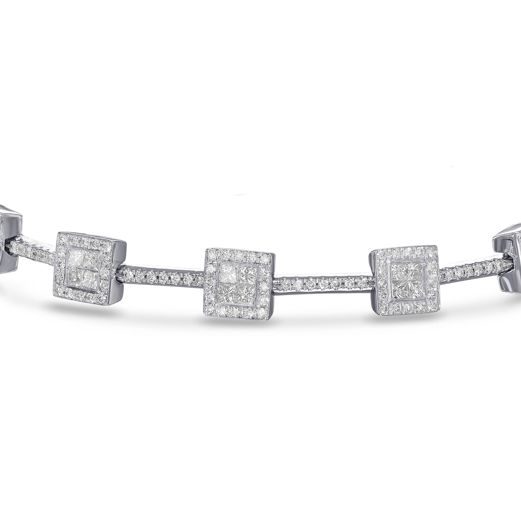 White Diamond Pave Bracelet - 2