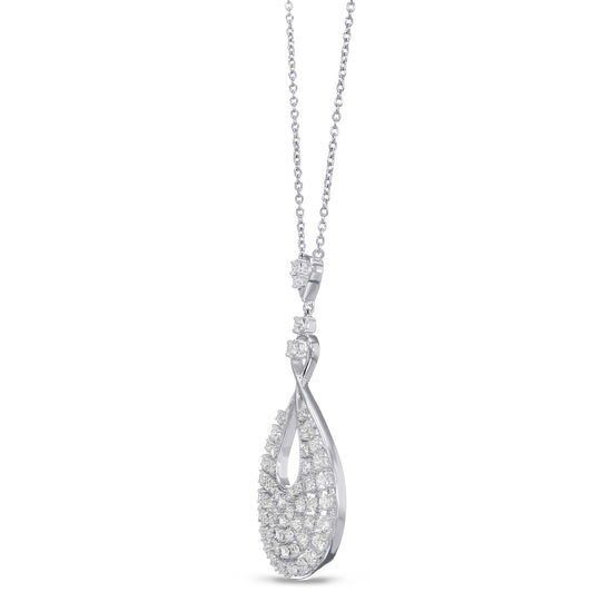 White Diamond Pave Couture Pendant - 2