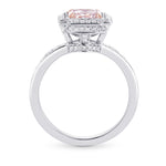 Custom Fancy Purplish Pink Diamond Halo Ring