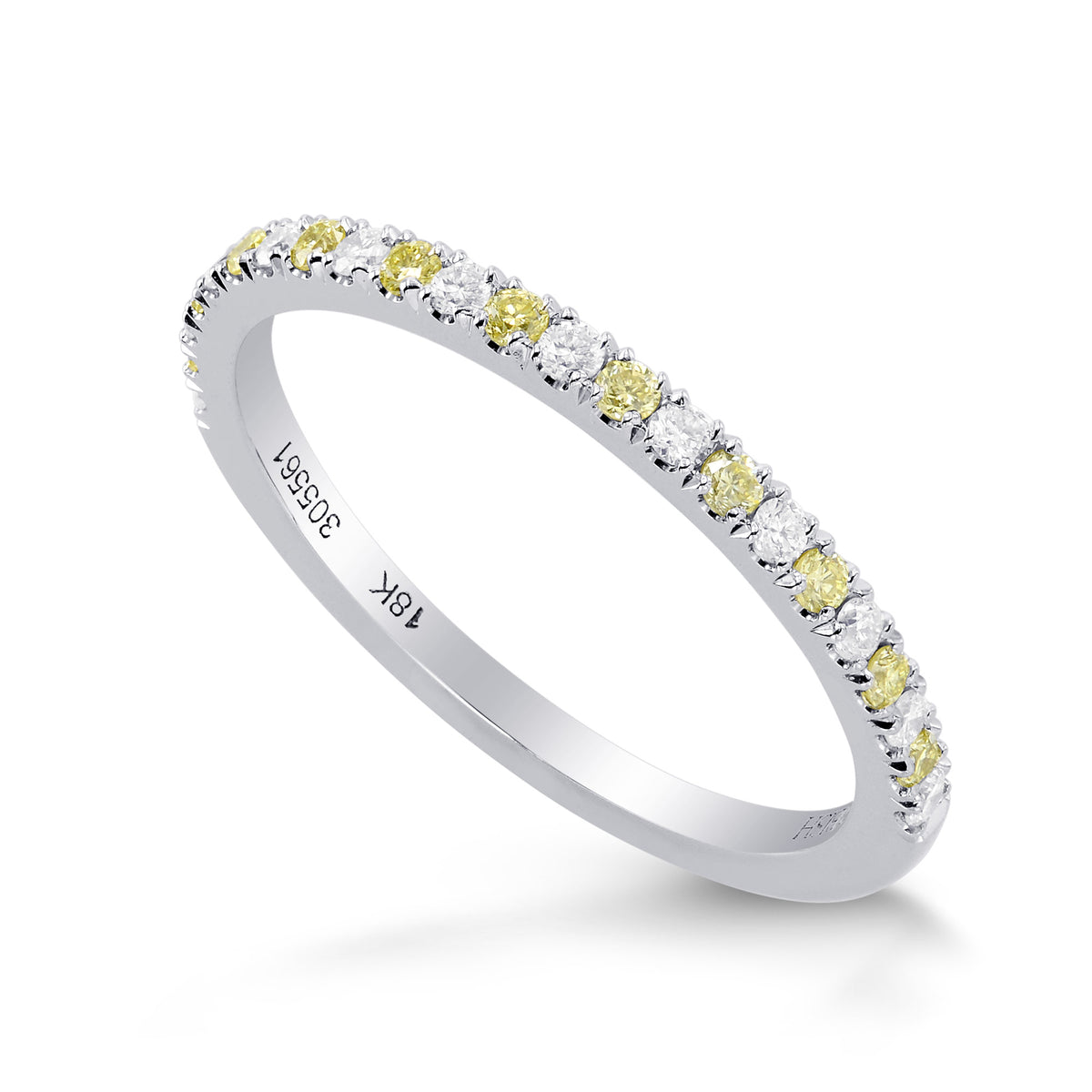 Fancy Yellow & White Diamond Band