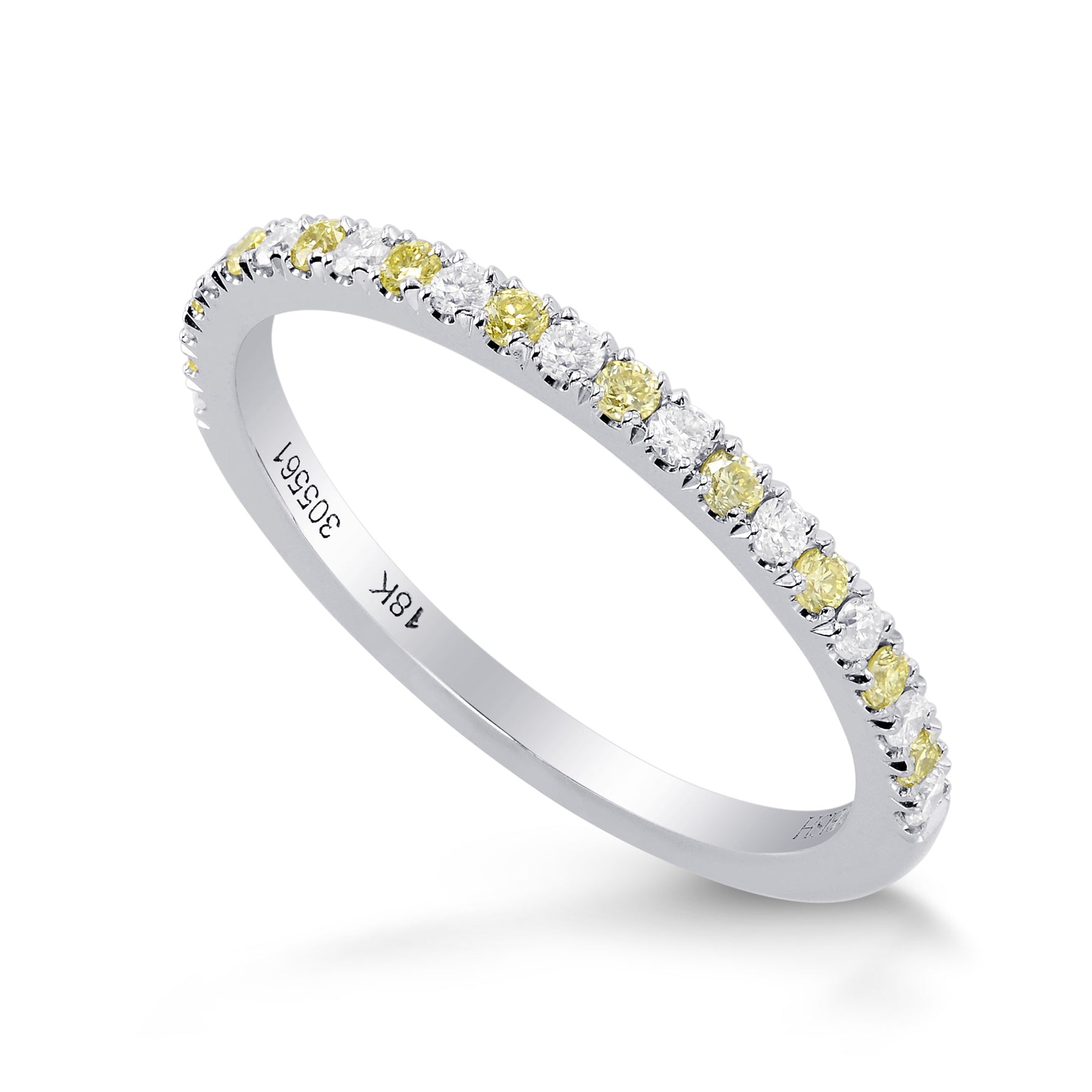 Fancy Yellow & White Diamond Band