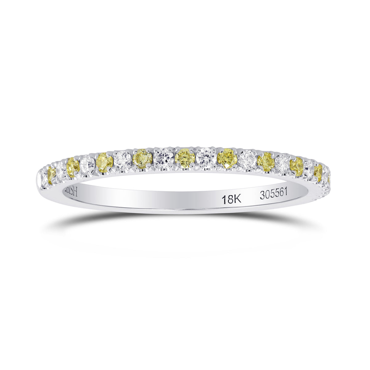 Fancy Yellow & White Diamond Band