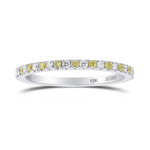 Fancy Yellow & White Diamond Band